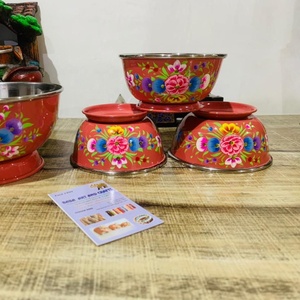 ชามข้าวเคลือบลายดอกไม้วาดด้วยมืออย่างประณีตขนาดใหญ่จากแคชเมียร์ที่ไม่เหมือนใคร - Product Image 4