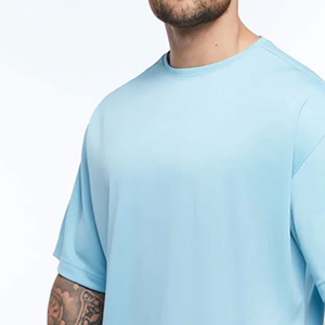 T-shirt OEM épais et surdimensionné, personnalisable avec logo, col rond, couleur unie, coupe décontractée - Product Image 3
