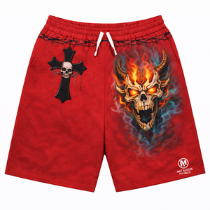 Pantalones Cortos de Baloncesto Reversibles de Malla de Alta Calidad para Hombre, con Logotipo Personalizado Bordado, Estilo Vintage, de Lana Peinada, Color Sólido, Estilo Urbano - Product Image 1