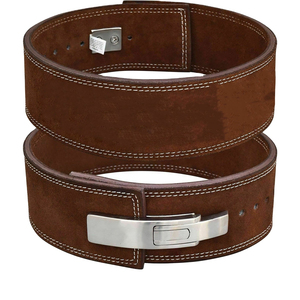 Ceinture de musculation réglable en cuir de vachette avec motif éclair, couleur bleue, unisexe, soutien lombaire pour l'entraînement en force - Product Image 2