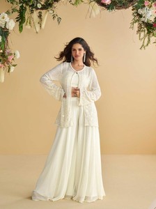 Dhwaja Export Silk Free Size Stitched <b>Suit</b> with Embroidery Work - Product Image 3