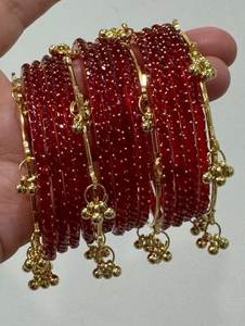 Bracelets en verre décoratifs fabriqués à la main au Pakistan, bracelets kashmiris pour femmes, vente en gros de bijoux de mode - Product Image 3