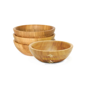 Bols ronds en bambou naturel, écologiques, réutilisables, compatibles micro-ondes, style classique, pour fêtes, contenants pour riz et gâteaux - Product Image 3