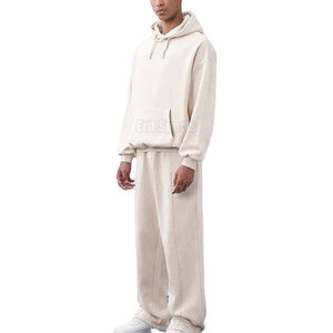 Ensemble de survêtement décontracté pour homme, confortable pour l'hiver, avec col à capuche, design tendance, coupe régulière, parfait pour se détendre toute la journée - Product Image 2