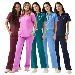 Conjuntos de Uniformes Médicos Unisex, Pantalones de Lona Vaquera, Ropa de Trabajo Médica para Doctores y Enfermeras, Varios Colores - Product Image 1
