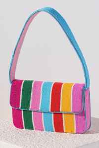 Sac bandoulière de luxe brodé de perles – Sac à main artisanal en perles de rocaille - Product Image 3