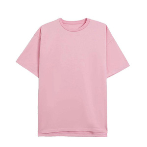 เสื้อยืดผู้ชายไซส์ใหญ่สีชมพู ปี 2026 ผ้าฝ้าย 100% แขนสั้น คอกลม โลโก้ด้านหน้า สไตล์ลำลอง ผ้าเจอร์ซีย์ถัก ทรงหลวม ราคาประหยัด - Product Image 3