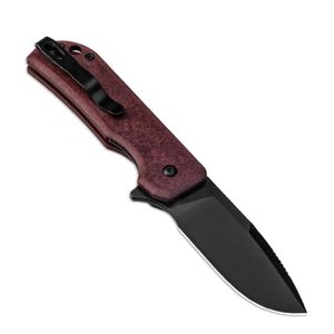 Couteaux pliants d'extérieur haut de gamme avec lame tranchante, manche tressé marron et construction portable pratique pour le camping - Product Image 4