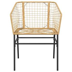 Ensemble de salle à manger de jardin 5 pièces en polyrotin marron avec table en verre - Product Image 6
