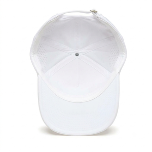 Casquette de golf personnalisée avec logo en caoutchouc gaufré, 5 panneaux, en polyester imperméable, avec cordon et design perforé découpé au laser, casquettes de sport - Product Image 4
