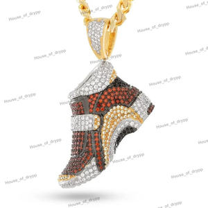 Pendentif Chaussure Sneaker de Luxe en Argent 925 avec Pierres Moissanite, Style Hip Hop Iced Out, Bijou - Product Image 3
