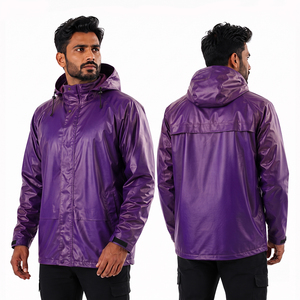 Veste imperméable légère pour homme, coupe-vent décontractée printemps-automne avec fermeture éclair et poches, vente en gros - Product Image 1