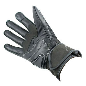WARPRO INDUSTRY Full Finger Leather Racing <b>Gloves</b> <b>Touchscreen</b> Function Hook Loop Closure Breathable Palm Guard for MOTOCROSS - Product Image 2