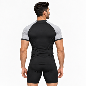 <b>Mens</b> Tight Fit <b>Compression</b> Shirt 250 GSM Polyester Spandex Gym Workout Athletic <b>Top</b> OEM Factory Manufacturer - Product Image 4