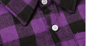 Hardihood International HI-MFS-01 purple Black Buffalo Plaid <b>Flannel</b> Shirt Long Sleeve Cotton Polyester Motorcycle <b>Jacket</b> OEM - Product Image 3