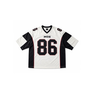 Maillot de football américain unisexe léger 100 % polyester en mesh, numéro personnalisé, uniforme d'équipe surdimensionné, vêtements de sport OEM, streetwear - Product Image 2