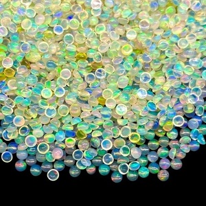 Ópalo Etíope Natural de 2mm, Redondo, Brillante, Cabujón Suelto, Piedras Preciosas al Por Mayor, Lote a Granel para Fabricación de Joyas, OFERTA - Product Image 4