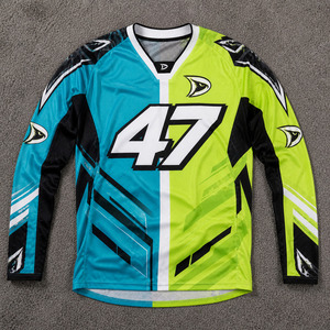 Custom Full Sublimation Custom Printed Motorcycle Apparel Dirt Bike Motocross Jersey Sublimated Polyester Micro <b>Mesh</b> MX Racing - Product Image 1