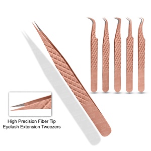 Pince à cils de marque privée facile à ramasser 0.03mm outils de faux cils durables non corrosifs Extension de cils droits en fibre pointue - Product Image 5