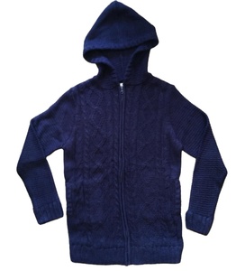 Pull d'hiver à capuche entièrement zippé en matériaux mixtes pour femmes, du S au XL, 2500, vêtements de marque tendance du Bangladesh, en stock - Product Image 1