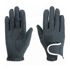Gants d'équitation en cuir demi-doigts à faible MOQ avec évacuation de l'humidité, antidérapants, extensibles et fermeture auto-agrippante pour l'été et l'extérieur - Product Image 6