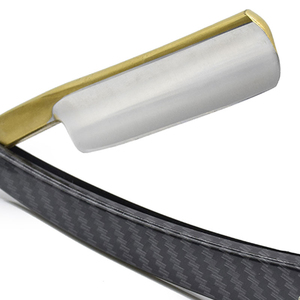 Professional <b>Single</b> <b>Blade</b> <b>Razor</b> Stainless Steel <b>Blade</b> Carbon Fiber Handle Reusable Personal Grooming Tool Personal Care Tool - Product Image 5