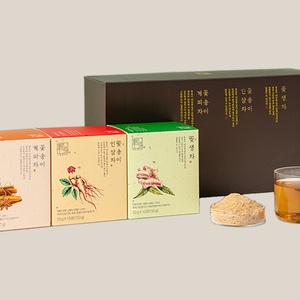 Nouvel ensemble cadeau de thé instantané en poudre aux champignons Sparassis Crispa coréens Gyeongshin Bio, saveur cannelle, ginseng et gingembre, 450g - Product Image 6