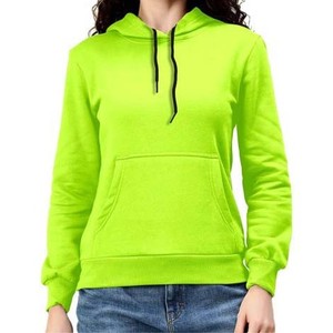 Sudadera con Capucha para Mujer 2026, Unisex, de Color Sólido, Tejida en Felpa, Corte Regular, Informal, para Otoño, con Bolsillos, Verde - Product Image 1