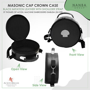 Masonic <b>Crown</b> Cap Case ST Thomas Of Acon Embroidered Emblem (<b>Silver</b>) - Product Image 2