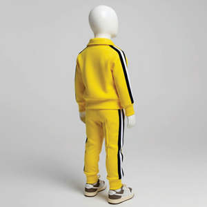 Conjunto Deportivo Personalizado para Niños, Sudadera con Cremallera Amarilla, Pantalones Deportivos Coloridos, Ropa para Niños y Niñas, Ropa de Invierno, Traje Deportivo Infantil - Product Image 2