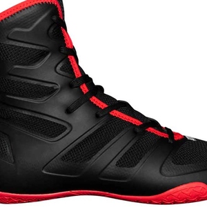 Zapatos de Boxeo Personalizados de Malla Transpirable y Cuero, con Cordones, de Caña Alta, Negros, para Entrenamiento, con Precio Económico y Servicio OEM ODM AI-BS-516 - Product Image 4