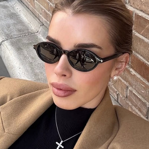 Classic Retro Round <b>Eyeglasses</b> Oval <b>Frames</b> Small Fashion Sunglasses Women Custom Own logo High Quality Sunglasses - Product Image 3