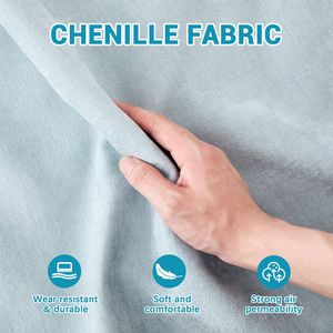 Alta qualità ciniglia tessuto tre posti divano 3 ottomani in legno Base lombare cuscino Design ergonomico facile soggiorno - Product Image 4