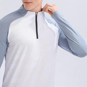 Offre Spéciale – Pulls de Golf à Fermeture Éclair 1/4, Très Élastiques, Personnalisables avec Logo, Séchage Rapide, pour le Sport, la Gym et l'Exercice, Coupe Ajustée - Product Image 1