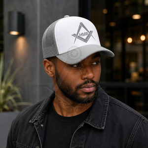 Gorra de béisbol deportiva de malla de algodón suave para hombre, estilo griego, de la Fraternidad Masónica, con insignias masónicas herenciales. - Product Image 3