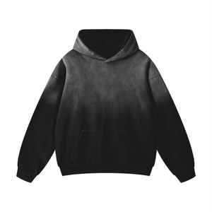Sweat à capuche épais 100 % coton délavé à l'acide pour hommes, avec lettrage en relief, idéal pour les labels streetwear (vente en gros) - Product Image 5