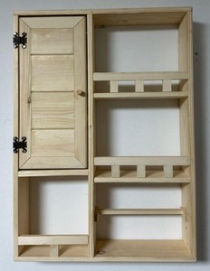 Armoire murale de salle de bain en bois massif avec 7 étagères, rangement gain de place pour serviettes et essentiels, design mi-siècle, utilisation hôtelière - Product Image 6