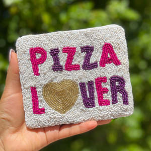 Pochette perlée rose personnalisée sac cadeau de demoiselle d'honneur sac à la mode porte-monnaie à paillettes brodé pochette fermeture éclair vin citation fête faveur à la main - Product Image 5