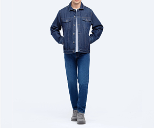 Quality Casual Embroidered Windproof Oversized Drop Shoulder Denim <b>Jeans</b> <b>Jacket</b> for Men Distressed <b>Black</b> 100% Cotton Winter - Product Image 4