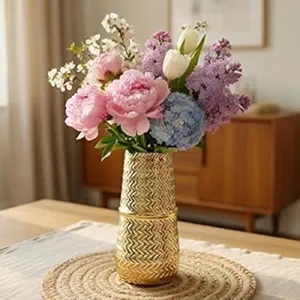 Traditional Design Modern Copper Iron Handmade Eco-Friendly Lightweight Tabletop <b>Flower</b> Vases for Home Office Decoration Wedding - Product Image 5