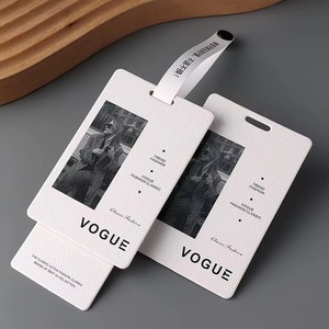 Custom Eco-Friendly Embossed Luxury Paper Hang Tag Fashion-Forward Design with Logo for Garments Clothes Labels - Product Image 6