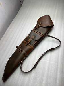 Premium Full Grain Leather Equipment Cover Case Ergonomically Contoured Sporting <b>Tool</b> Sleeve Reinforced Padded - Product Image 6