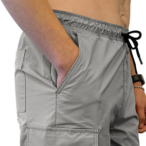 Men's SOLID Color Cargo Shorts Mid Waist Drawstring Closure Bermuda Style Casual Pants Pockets Cotton Material Breathable - Product Image 4