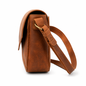 Bolso Bandolera de Cuero Hecho a Mano, Estilo Retro, con Cierre de Solapa, para Mujer - Product Image 3