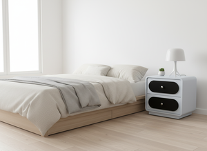 Modern Eco-Friendly <b>Bedside</b> Bed Frame for Bedroom Indoor Custom Factory Direct Home Furniture Wholesale Handcrafted OEM ODM Wood - Product Image 4