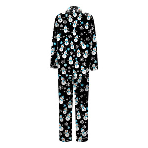 Hot Sales Printed Quick Dry Breathable Plus Size Winter Soft Satin Combo Men's Summer Autumn 100% Mulberry Silk Casual <b>Pajama</b> - Product Image 3