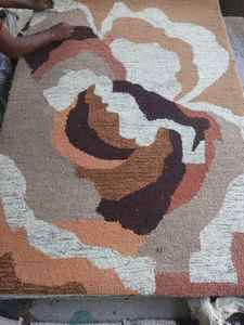 Alfombra Moderna de Lana con Diseño Floral, Pelo Alto y Extra Grueso para Sala de Estar, Dormitorio, Decoración de Interiores del Hogar - Product Image 3