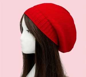 Pure Color Oversized <b>Slouchy</b> Long <b>Beanie</b> Cap for Summer Winter - Product Image 5