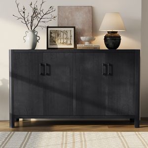 Mobile rustico Mirod a 4 ante in stile farmhouse, finitura naturale, ideale per ingressi o piccoli spazi abitativi - Product Image 1