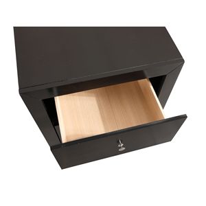 Chic <b>Black</b> Elegantly Designed <b>Bedside</b> <b>Table</b> Stylish Nightstand - Product Image 6